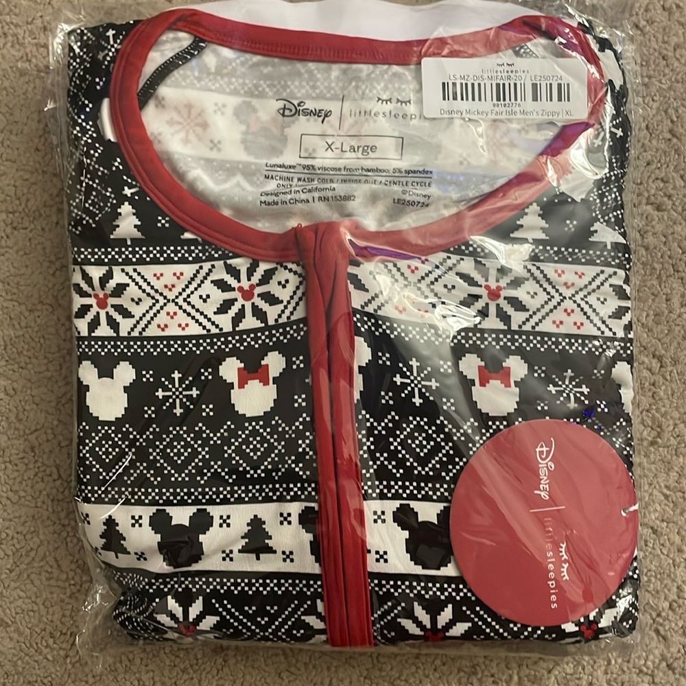 Little Sleepies x Disney Mickey Fair Isle Zippy
